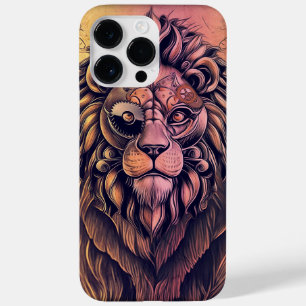 Steampunk Colour Gradient Rustic Lion Case-Mate iPhone 14 Pro Max Case