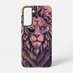 Steampunk Colour Gradient Rustic Lion Samsung Galaxy Case