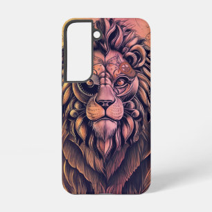 Steampunk Colour Gradient Rustic Lion Samsung Galaxy Case