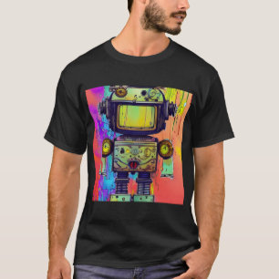 Steampunk colourful adorable cute robot T-Shirt