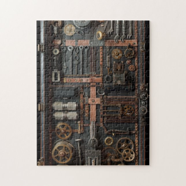 Steampunk complex toolbox jigsaw puzzle (Vertical)