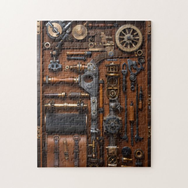 Steampunk complex toolbox jigsaw puzzle (Vertical)