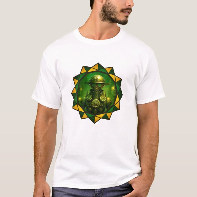 Steampunk Construction Worker T-Shirt (Front)