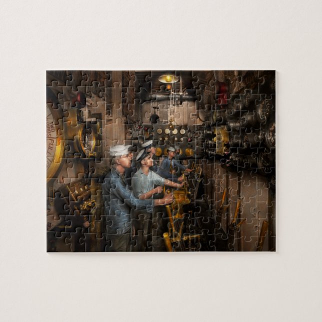 Steampunk - Controls on the USS Washington 1920 Jigsaw Puzzle (Horizontal)