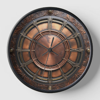 Steampunk Copper Time Face Clock