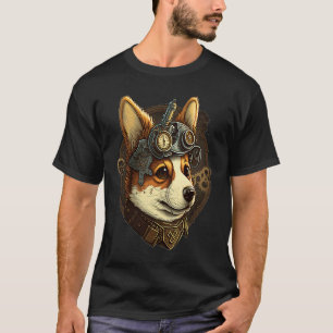Steampunk Corgi Head  For Women & Men  1 T-Shirt