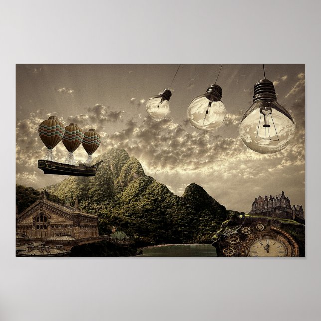 steampunk countryside poster (Front)