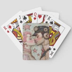 Steampunk Couple Playing Cards