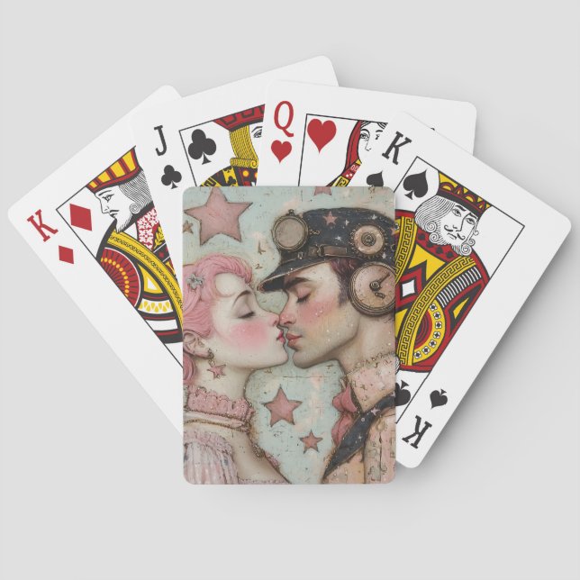 Steampunk Couple  Playing Cards (Back)