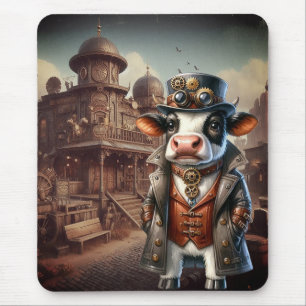 Steampunk Cow  Mouse Mat