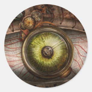 Steampunk - Creepy - Eye on technology Classic Round Sticker
