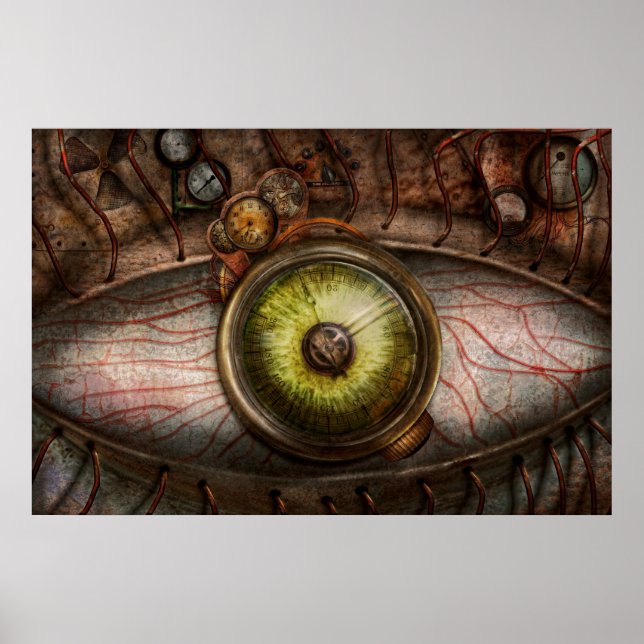 Steampunk - Creepy - Eye on technology Poster (Front)