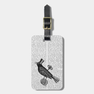 Steampunk Crow 2 Luggage Tag