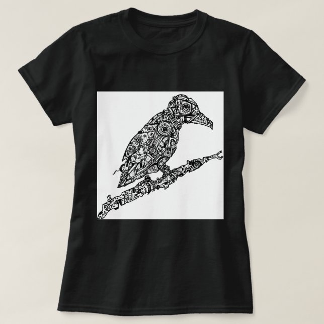 Steampunk Crow t-shirt (Design Front)