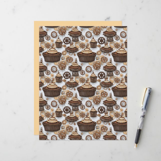 Steampunk cup cakes and Gears (Front/Back In Situ)