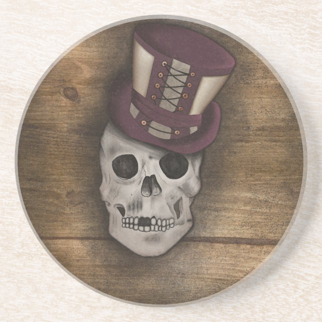 Steampunk cushion coaster (Front)