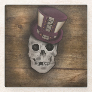 Steampunk cushion glass coaster