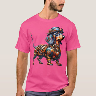 Steampunk Dachshund Lover Fantasy Art T-Shirt