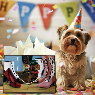 Steampunk Dachshund Shoes Boots Victorian  Large Gift Bag