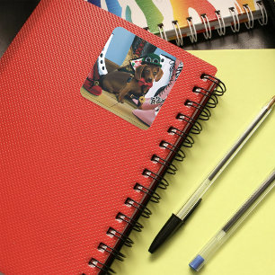 Steampunk Dachshund Shoes Boots Victorian Square Sticker