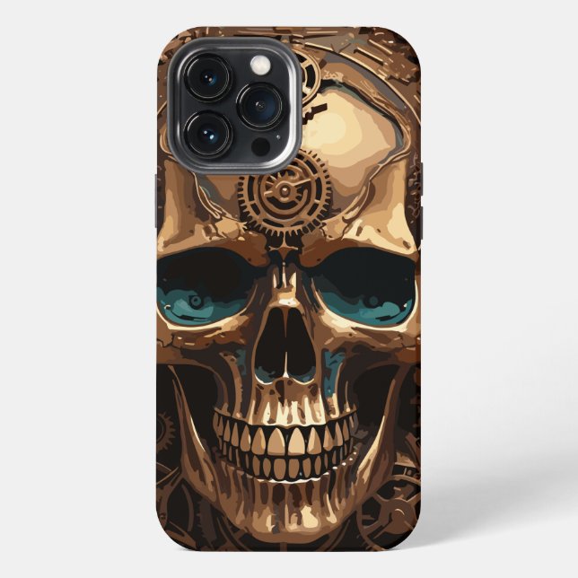 Steampunk Decorative Skull iPhone Case (Back)