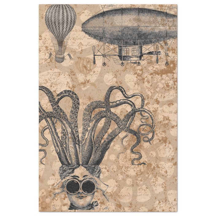 Steampunk Decoupage Paper Zazzle.co.uk