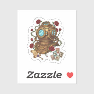 Steampunk Deep Sea Diver Helmet Fantasy Illustrati