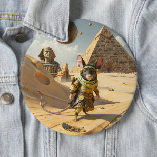 Steampunk Desert Explorer Mouse 6 Cm Round Badge