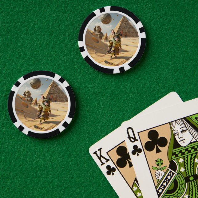 Steampunk Desert Explorer Mouse  Poker Chips (Poker Table (Double))