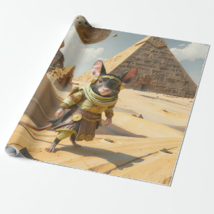 Steampunk Desert Explorer Mouse  Wrapping Paper
