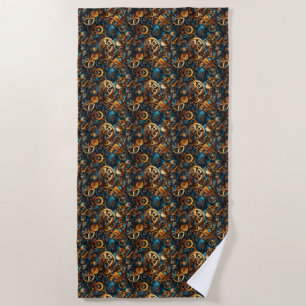 Steampunk Design Beach Towel