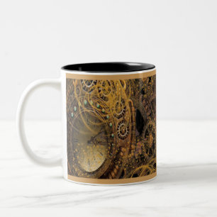 Steampunk Design Two-Tone Coffee Mug