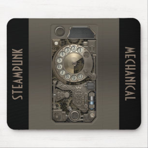 Steampunk Device - Rotary Dial Phone. Mouse Mat