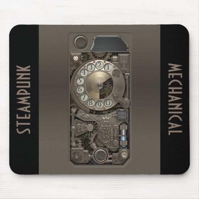 Steampunk Device - Rotary Dial Phone. Mouse Mat (Front)