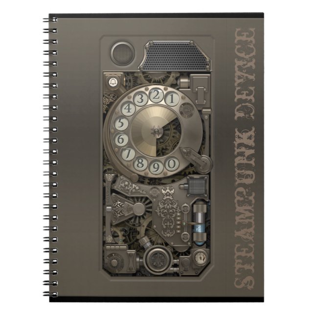 Steampunk Device - Rotary Dial Phone. Notebook (Front)