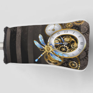 Steampunk Dials with Dragonfly Golf Head Cover