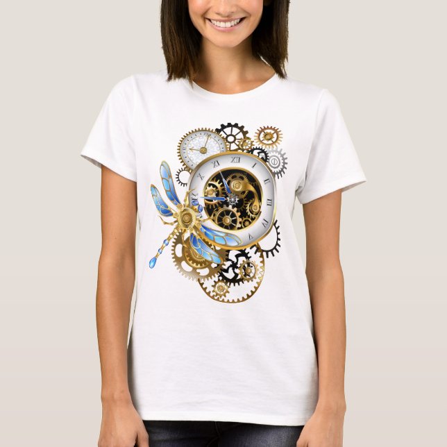 Steampunk Dials with Dragonfly T-Shirt (Front)