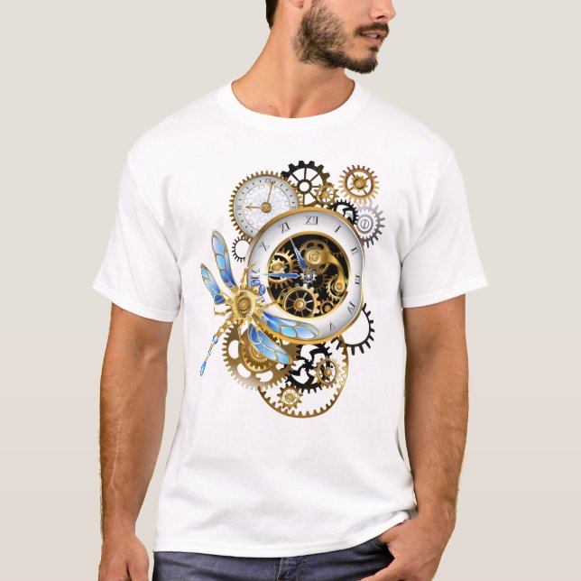 Steampunk Dials with Dragonfly T-Shirt (Front)