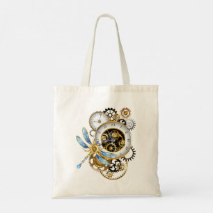 Steampunk Dials with Dragonfly Tote Bag