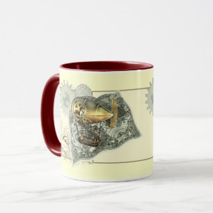 Steampunk Dirigible Air Tour Coffee Mugs