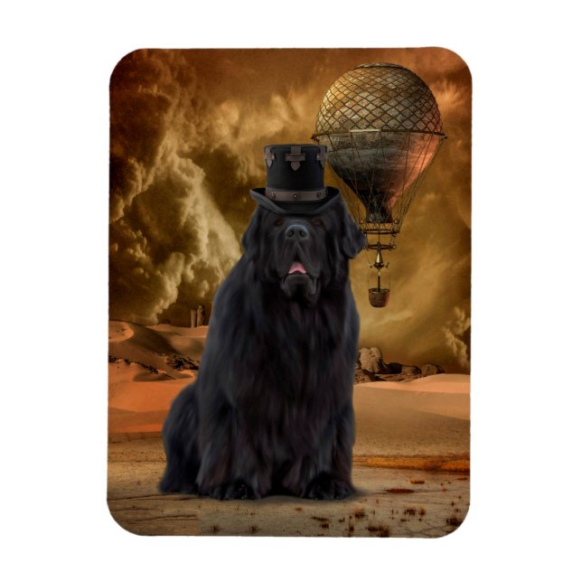 Steampunk dog magnet (Vertical)