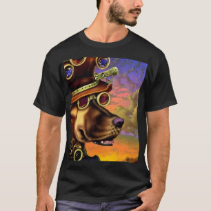 Steampunk Dog Portrait T-Shirt