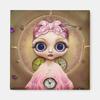 Steampunk Doll in Pink Magnet