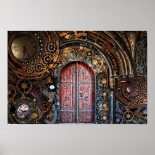 steampunk door poster