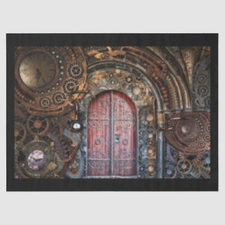 steampunk door tissue paper