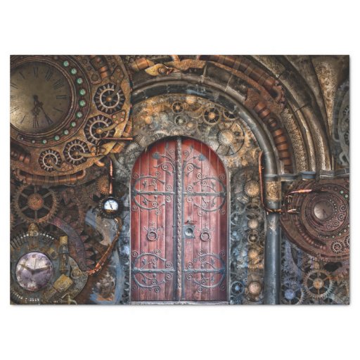 Image of steampunk door tissue paper