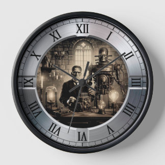 Steampunk Dr Frankenstein Electro-Mechanical Clock