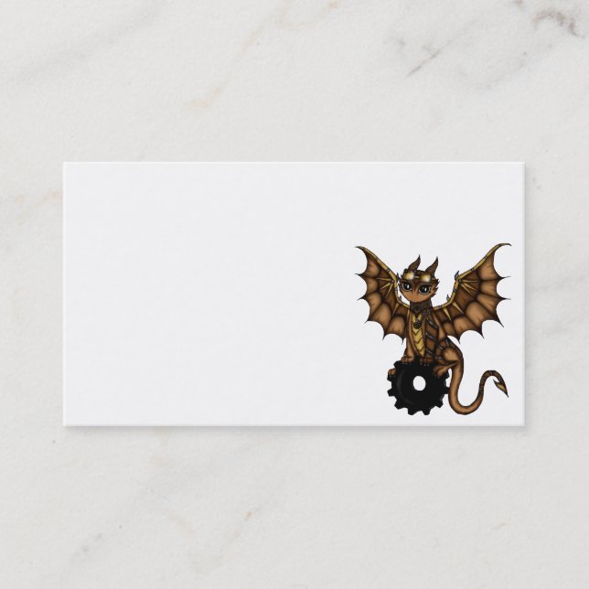 Steampunk Dragon business cards (Front)