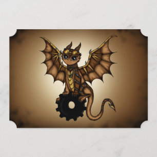 Steampunk Dragon invitation