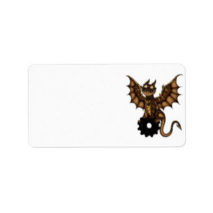 Steampunk Dragon Label